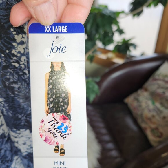 24249  NWT!! Anthropologie Joie Sleeveless Mini Dress Baltic Print Size XXL - Picture 10 of 14